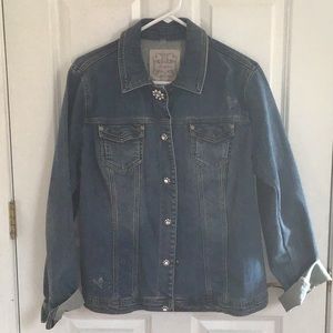 Brighton Jean Jacket with rhinestone buttons